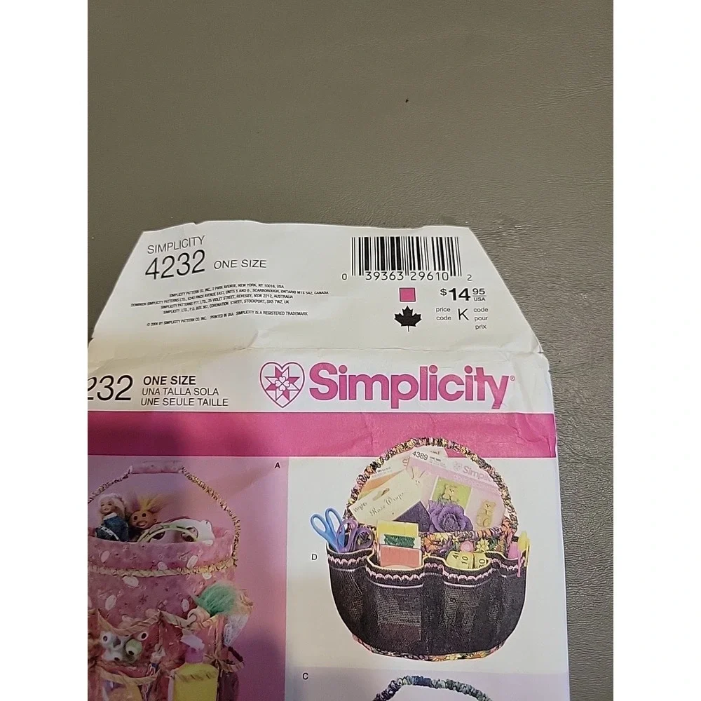 Bucket organizers covers craft‎ pattern 4232 UNCUT Easter Teacher baby basket